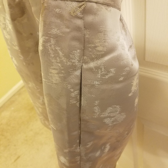 Sleeveless Metallic Jacquard Fit and Flare Dress - Picture 7 of 7